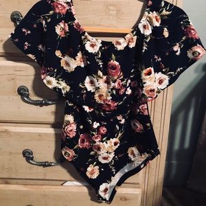Floral body suit